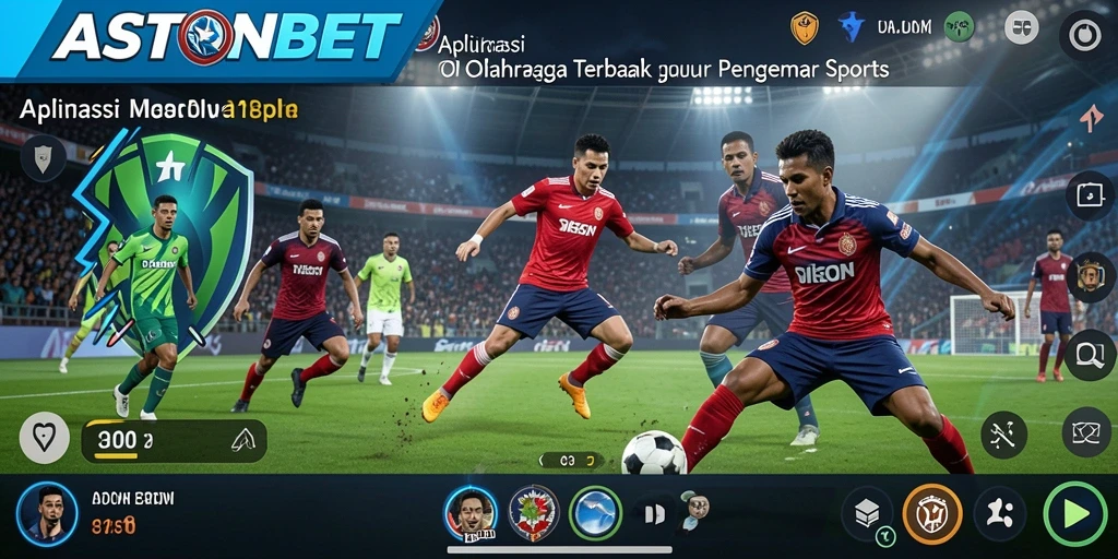 Screenshot utama ASTONBET menampilkan pengalaman gameplay olahraga yang seru.