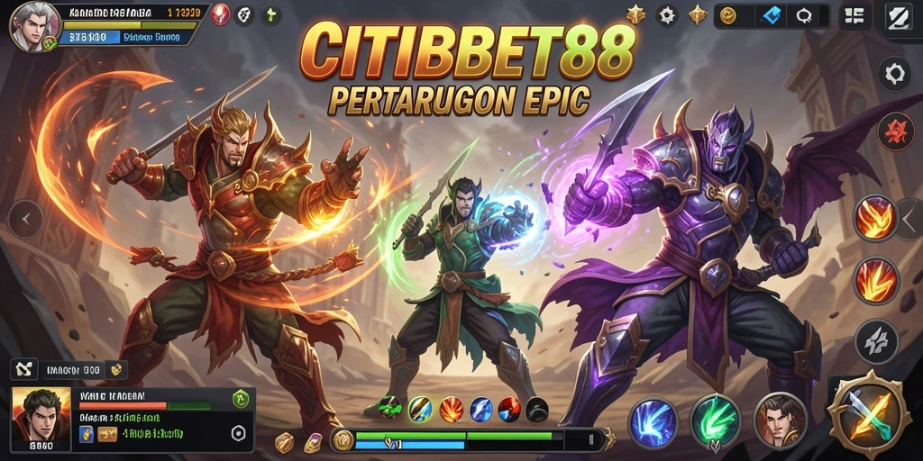 Tampilan gameplay pertarungan seru di CITIBET88.