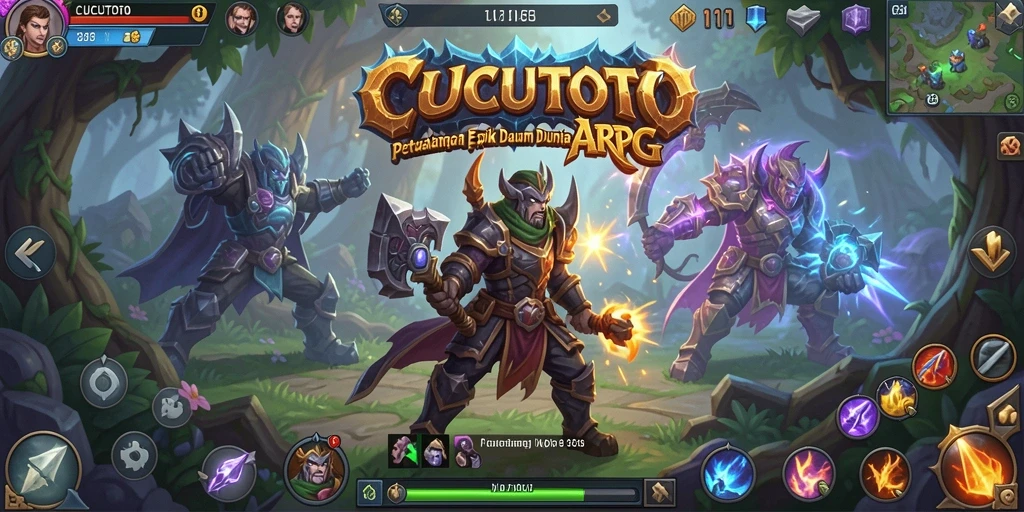 Tampilan seru gameplay CUCUTOTO dengan pertarungan epik.
