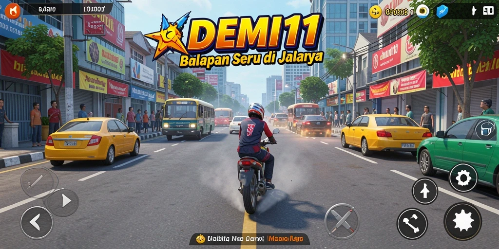 Tampilan gameplay Racing yang mendebarkan di DEMI11.