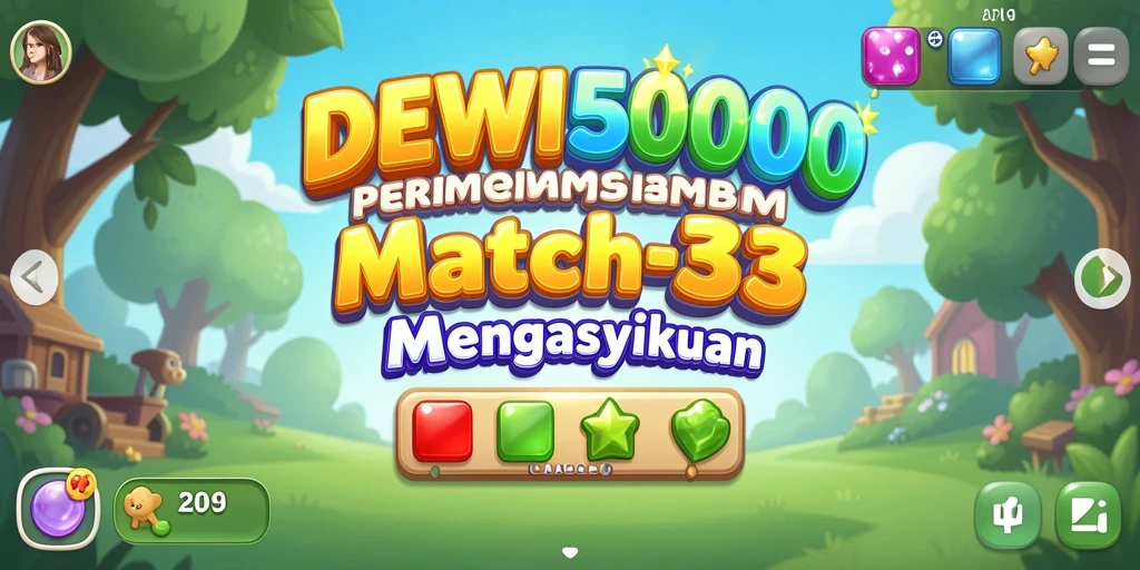 Gameplay seru dari DEWI5000 dengan teka-teki Match-3.