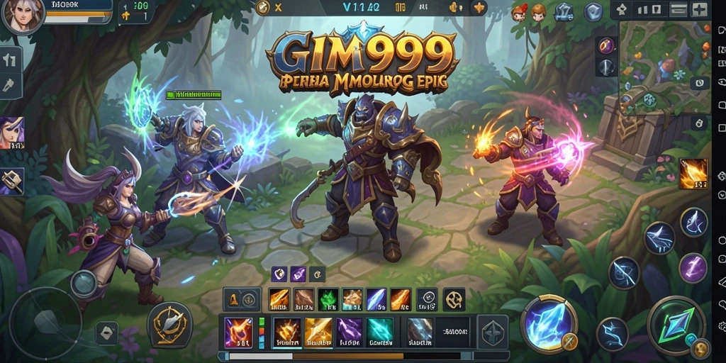 Tampilan menawan dari gameplay GIM999 dengan aksi bertempur yang mendebarkan.
