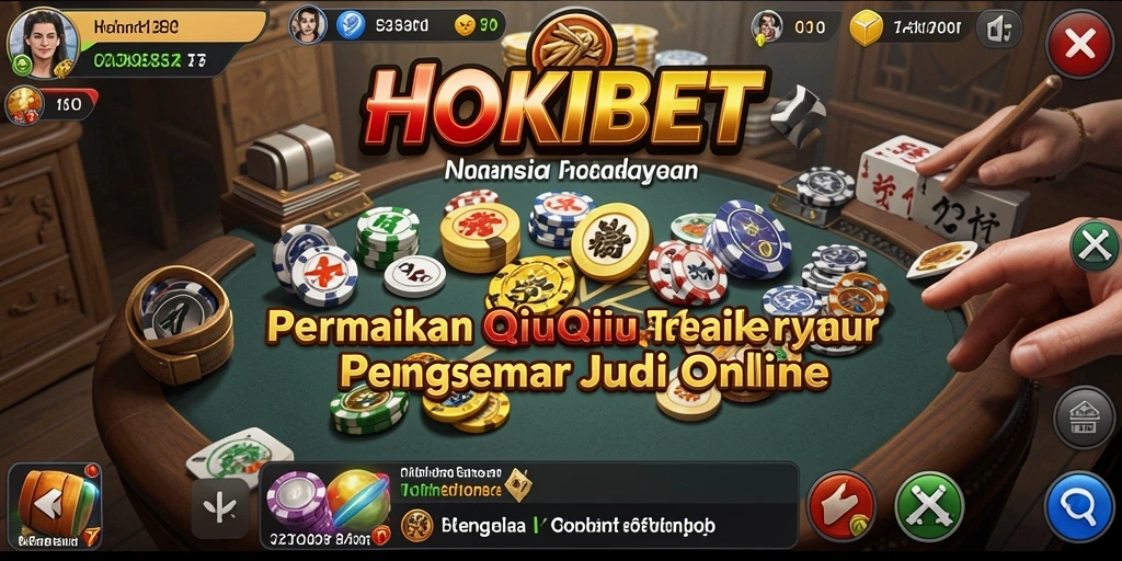 Tampilan menarik dari gameplay QiuQiu di HOKIBET.