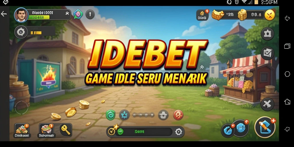 Screenshot menampilkan gameplay IDEBET yang menarik dan penuh warna.