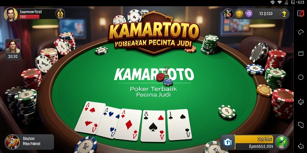 Screenshot KAMARTOTO menampilkan gameplay poker yang seru dan menarik.
