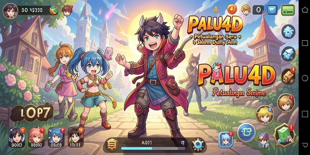 Tangkapan layar menunjukkan karakter Anime dalam aksi penuh semangat.
