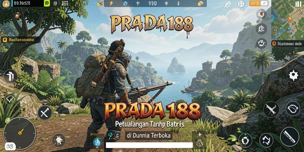 Screenshot menunjukkan pemain menjelajahi dunia luas PRADA188 dengan detail grafis menakjubkan.