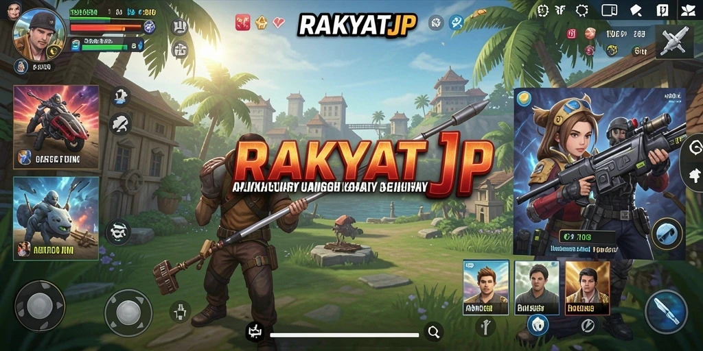 Tampilan utama RAKYATJP menampilkan fitur-fitur Utility yang inovatif.