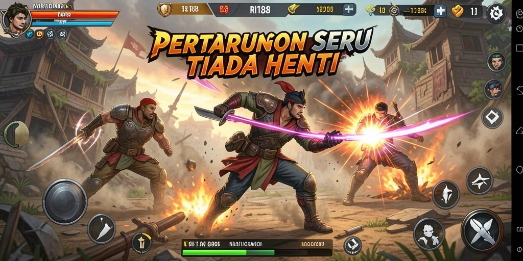Tampilan gameplay RI188 yang mengesankan dengan aksi bertarung yang mendebarkan.