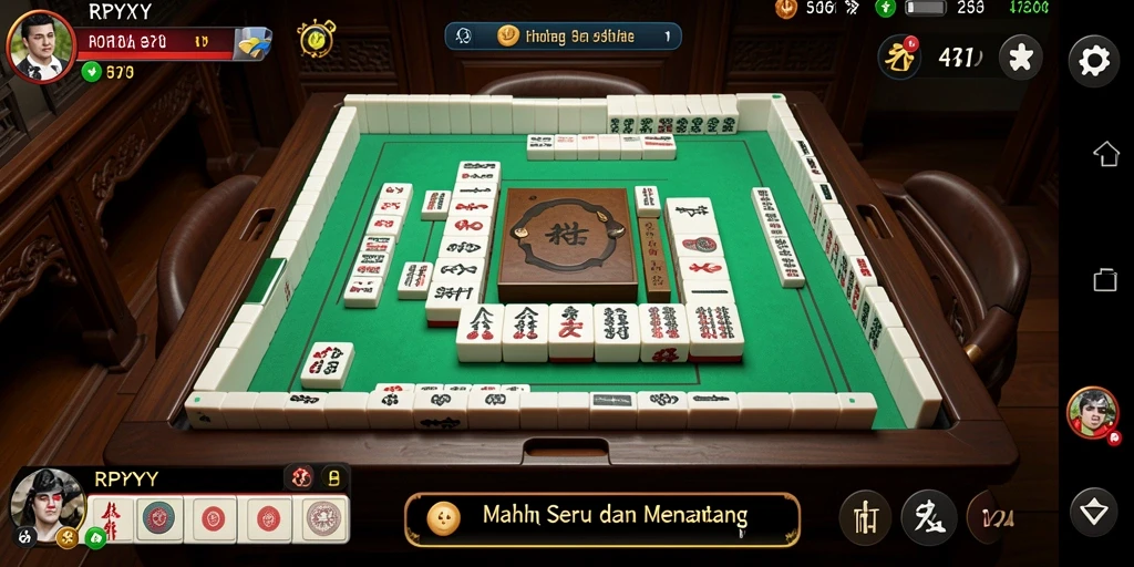 Screenshot gameplay RPYYY menampilkan suasana seru dalam bermain Mahjong.