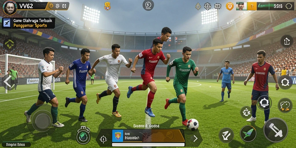 Tampilan gameplay VV62 yang menggugah semangat olahraga.
